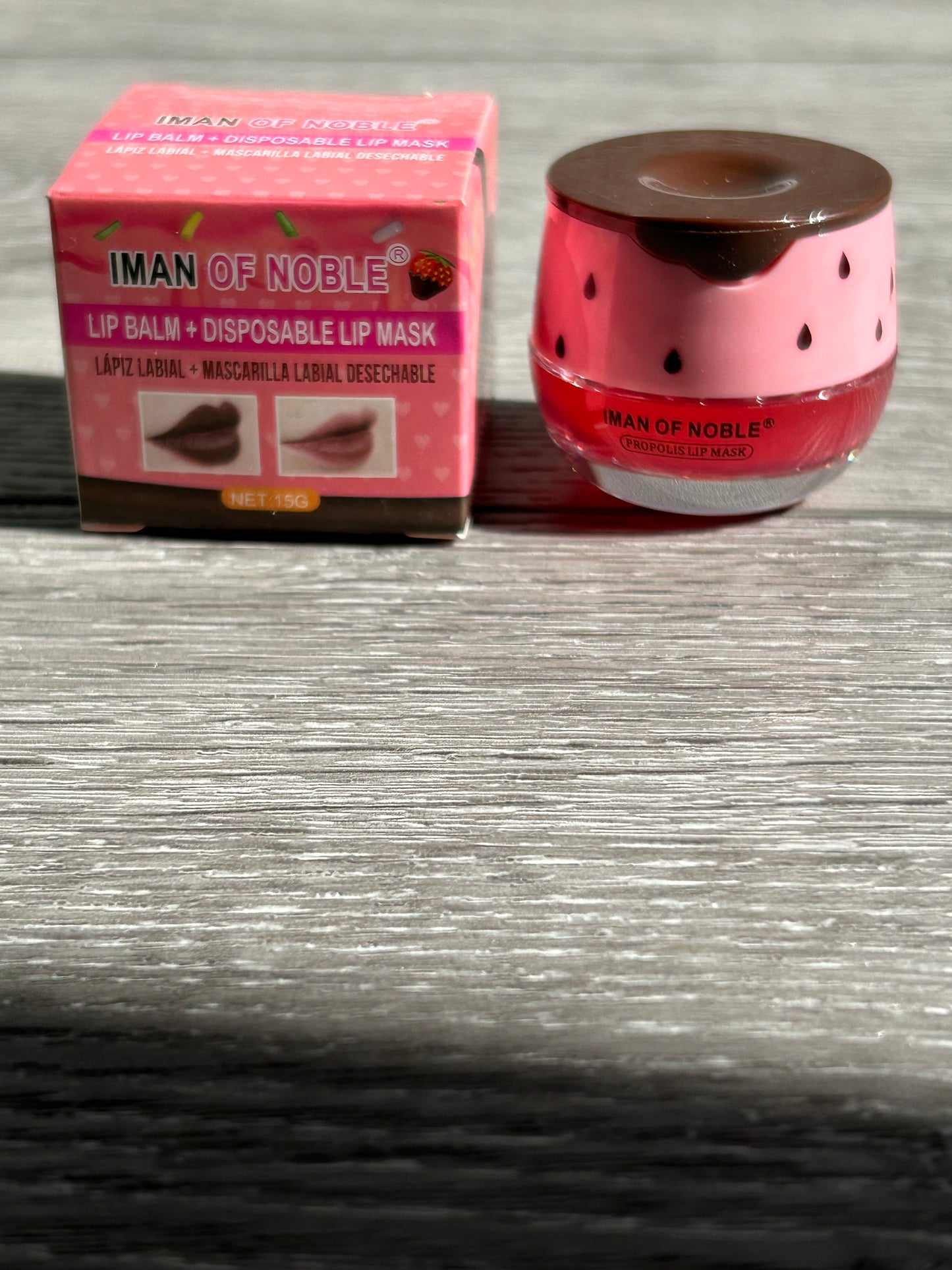 Strawberry chocolate lip mask+balm