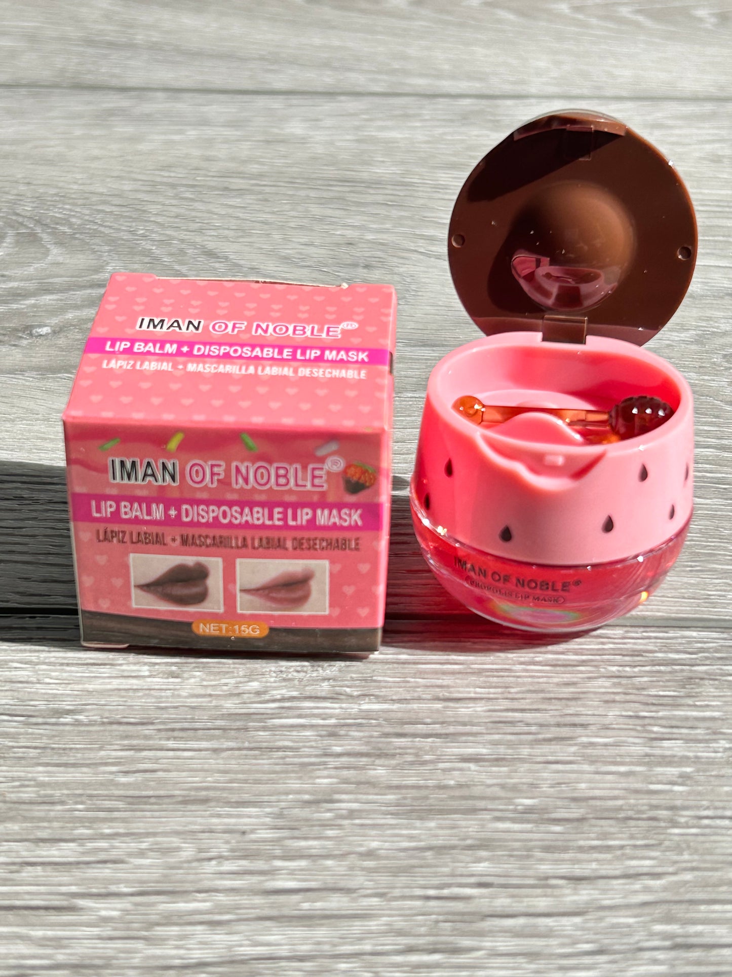 Strawberry chocolate lip mask+balm